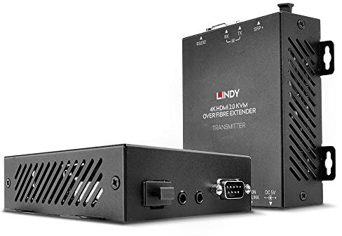 LINDY 39392 300m Fibre Optic HDMI 4K60, USB, IR & RS232 KVM Extender