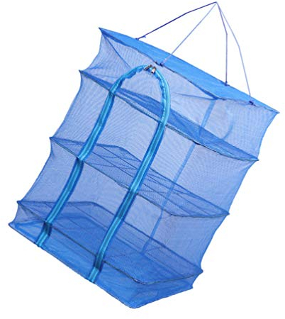 VOSAREA 3 Layer Drying Rack Hanging Drying Basket Net for Plant Hydroponics Flowers Vegetables Fish Mesh Dry Rack Net Food Dehydrator