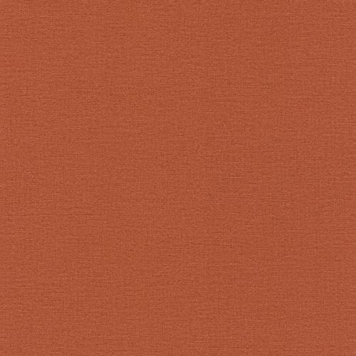 Rasch Carta da parati 449051 della collezione Kalahari in tessuto non tessuto, colore rosso intenso con struttura tessile 10,05 m x 53 cm (lunghezza x larghezza)