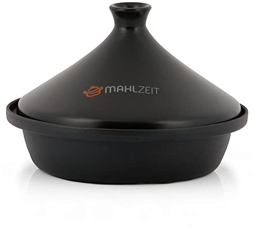 Mahlzeit Tagine en fonte | Ø 25 cm | émaillée | Casserole à tajine avec couvercle en céramique émaillée pour four, cuisinière électrique, cuisinière à gaz, induction | Tajine pour cuisine marocaine