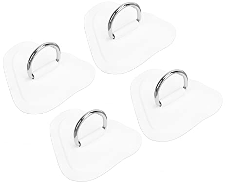 TOPINCN Surfbrett-D-Ring-Patch, D-Ring-Patch aus Edelstahl, Robust, Rostbeständig, PVC-Beschichtung, Dreieckig, für Schlauchboote (Weiss)