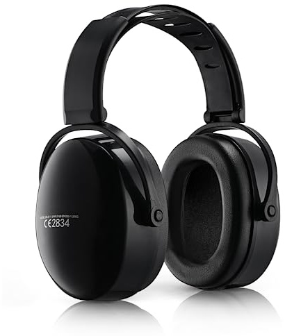 Ear Defenders, Noise Reduction Earmuffs with Soft Foam Ear Cups, Hearing Protection 31dB Highest SNR, Adjustable Noise Cancelling Ear Muffs for Shooting, Hunting, Mowing, DIY, Etc with Carrying Bag