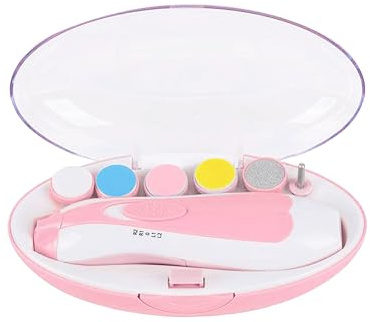 Baby Nail Trimmer Electric,Nail Clippers File for Baby No Sharp Claws Hurt, 6 in 1 with Light Safety Cutter for Newborn Infant Toddler Kids Toes and Fingernails Care