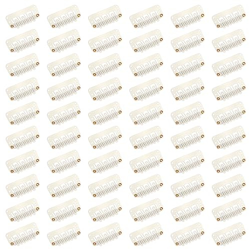 Fermagli per Parrucche Clip per Estensione dei Capelli Forma di U Accessori per Parrucche Fisse Donna Uomo 60 Pezzi Beige