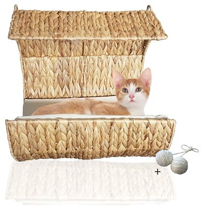 Rohrschneider Heizungsliege Katzen | Katzenkorb | Katzenhängematte Heizung | Fensterliege für Katzen | Katzenkorb zum Schlafen