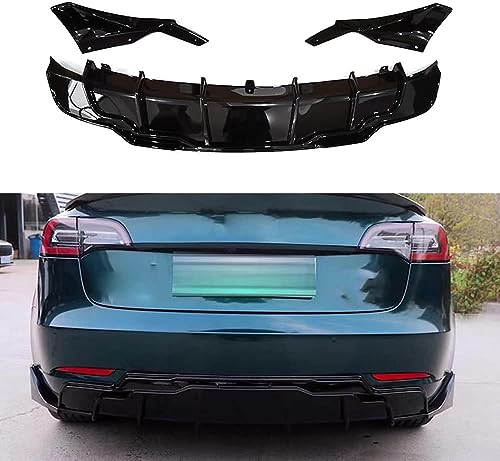 Heckdiffusor Heckstoßstange für Tesla Model 3 2019+,Heckdiffusor Heckspoiler Stoßstange Schützen Abdeckung Zubehör
