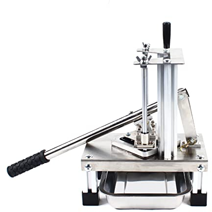 LANNADD Edelstahl Pommes Frites Presse, Kartoffelschneider Gemüseschneider Edelstahl Klinge Cut, Pommesschneider Kartoffel Obst Schneidemaschine Manuell Vertikalen Kartoffelchipsschneider - Silber
