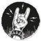 younikat Mauspad Heavy Metal Hand I Ø 22 cm rund I Mousepad rutschfest I Rock Musik Fan Geschenk Männer I dv1461