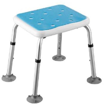 VED Tabouret de Douche, Chaise de Douche de Bain Réglable en Hauteur à 3 Positions, Siège de Banc de Salle de Bain Antidérapant Portable pour Personnes Âgées, Handicapées, Cadre en Aluminium