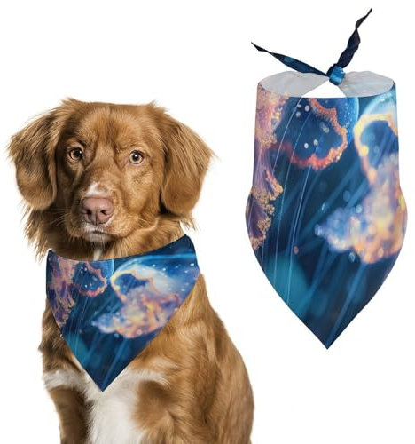 Hund Bandanas Quallen-Seifenblasen Hundeschal Latztuch Für Haustiere Large: 70 * 30 cm