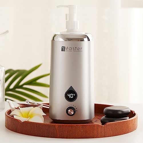 Master Massage Gen-II Oil Warmer for Massage Therapy & Personal Use- Quick Oil & Lotion Warmer Heats up to 140° C Sleek, Modern Design (Single Bottle)