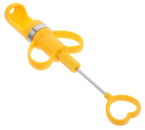 GRIRIW Entkerner automatisch Hebelstangen Corer Schäler Bausatz stöner kirschkern werkzeug Obstkernentferner für den Haushalt multifunktionaler Weißdorn-Kernentferner pp Yellow