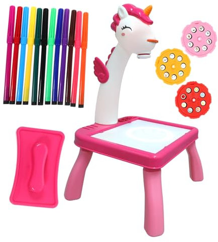 JOINPAYA Table de Dessin avec Projecteur pour Garçon Fille Jouet de Projection pour Dessin Coloriage Projecteur pour Traçage