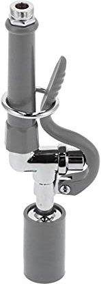 High Pressure Rinse Faucet Spray Head Assembly, Gray Sprayer with Rubber Nozzle Prevents Accumulation of Hard Water and Lime, Easy to Control and Maintain for Commercial Faucet