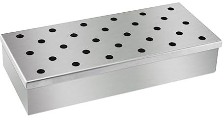 VICASKY Räucherbox Aus Für Grill Räucherkasten Mit Pellet-räucherbox Langlebige Pelletbox Für Rauchlöcher Bbq Smoke Box Als Barbecue Tool
