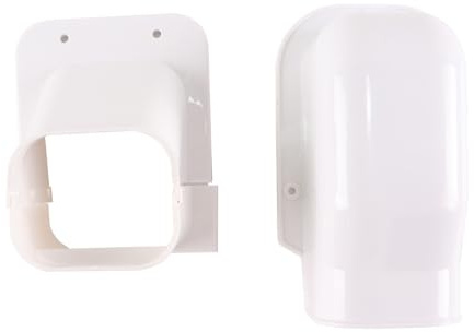 Enwye Kit de Cubierta Decorativa de PVC para conductos de Aire Acondicionado, para Sistemas Split y centrales, para penetraciones en la Pared.