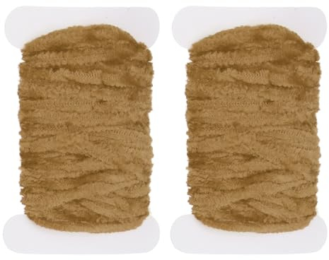 PATIKIL Chenille Per Costruzione Mosche Totale 10 M, 2 Confezioni Rayon Chenille Materiali Per Costruzione Mosche Filo Forniture Per Realizzare Ami Jig Modelli Di Mosche Pesca, Olive