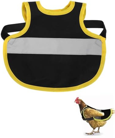 MOPZIJA hühnersattel,Huhn Weste, Wasserdicht Hühnersattel Warnweste für Hennen, Pet Reflective Vest, Einstellbar Henne Kleidung Geflügel Schürze Sattel für Haustiere-Schutzfeder für Huhn Und Ente