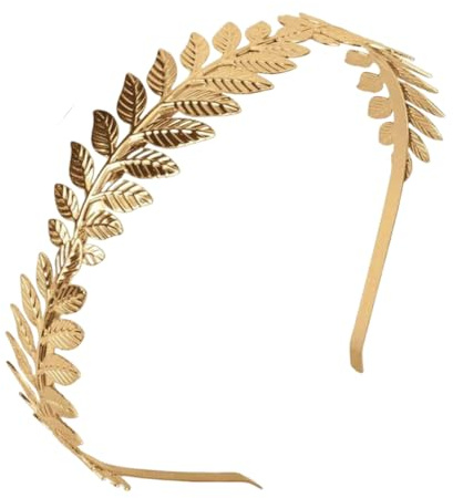 SGERUFZ Couronne de feuilles romaine – bandeau feuille-or déesse, laurier doré grec, coiffe bohème