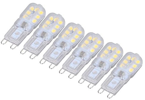 aqxreight Bulb LED G9 Dimmabile Lumo 3W 3W per Lampadari Lampade da Tavolo Fissature a Soffitto 6 Pacchetto 110 V Design Comfort per gli Occhi (Illuminazione bianca 220V)