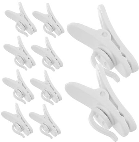 ULTECHNOVO 100PCS Rotatable Earphone Clips Headphone Cable Holder Collar Clip for Phone Earbuds Cable Management Sturdy Plastic Wire Clamp with Flexible Rotation for Clothing Use