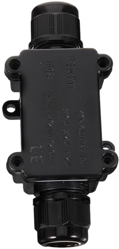 HOLIDYOYO Weatherproof Cable Junction Box Outdoor Electrical Project Box Plastic Enclosure for Street Lights Garden Floodlights