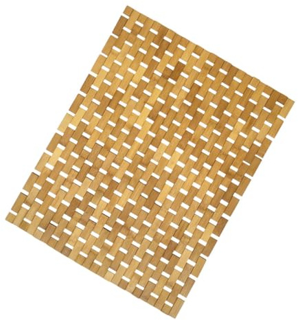 NULYLU rutschfeste Bambusmatte für Badezimmer mit Natürlichem Material und Wasserabweisender Oberfläche als Duschmatte und Badvorleger