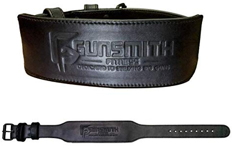 Gunsmith Gewichthebergürtel - Ultra-Premium Handgefertigt Schwarz Gewichtsgürtel für Herren und Damen – Fitnessgürtel Apex Olympisches und Kraftdreikampf Gewicht Gürtel für Fitnessstudio