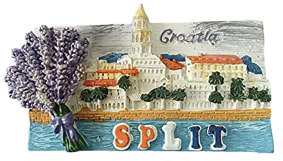 Split Croatia 3D-Kühlschrankmagnet, Kunstharz, Reise-Souvenirs, handgefertigt, Dekoration für Zuhause und Küche, geteilter Kühlschrankmagnet, Sammlung, Geschenk