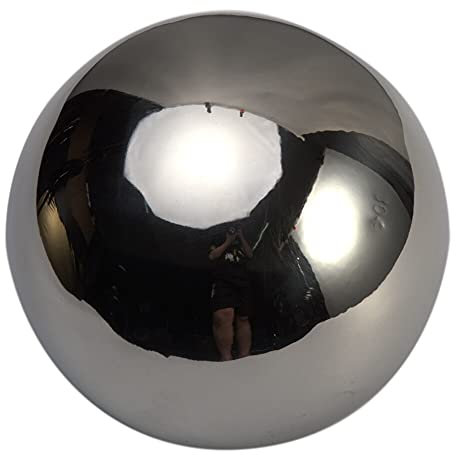 YIWOYI 300 mm Edelstahl-Spiegelkugel – Hohlkugel für Haus und Garten, Dekoration, Gazing Kugeln, schwimmende Teichkugeln (Silber, 120 mm)