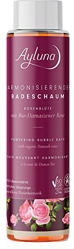 Ayluna Naturkosmetik Harmonisierender Badeschaum Rosenblüte mit Bio-Damaszener Rose 400 ml