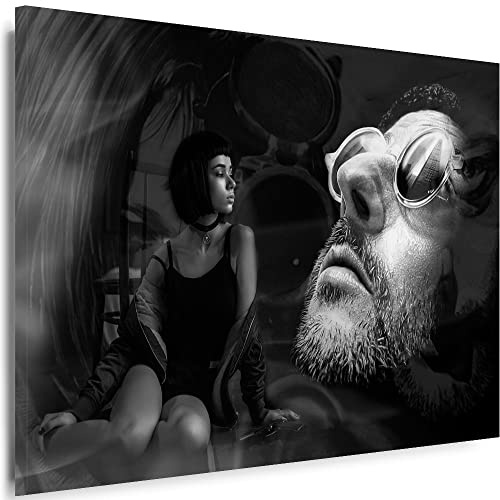 Julia-Art - Bilder Leon der Profi Kiler Film 100 x 70 cm Leinwandbilder XXL - 1 Teilige Wandbilder Kunstdrucke j-a-28287-22