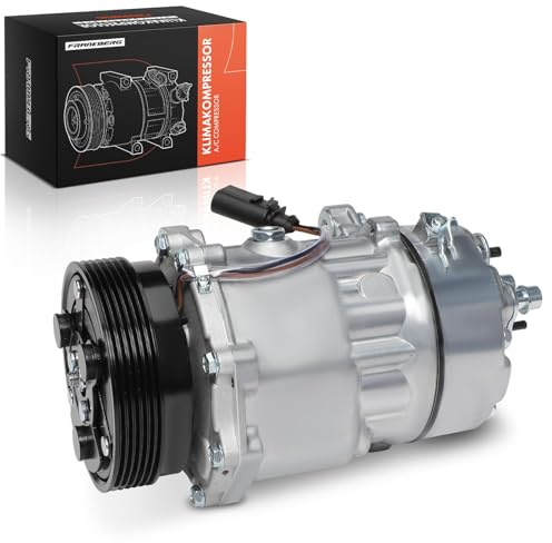 Frankberg Klimaanlagen Kompressor mit Kupplung 1J0820803B Kompatibel mit A3 | Kompatibel mit Golf IV Variant 1J5, New Beetle 1C1 9C1, A.l.h.a.m.b.r.a 7V8 7V9, Galaxy WGR, C.a.d.d.y II MPV 9K9B