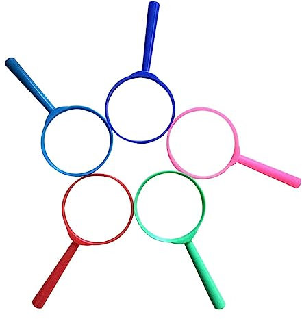 GLEAVI 20stücke Lupenset Mit Acryllupen in Bunte Farben Blau Rot Grün Für Handlupe Lesen Und Detailbeobachtung Von Schmuck Briefmarken Münzen Und Insekten