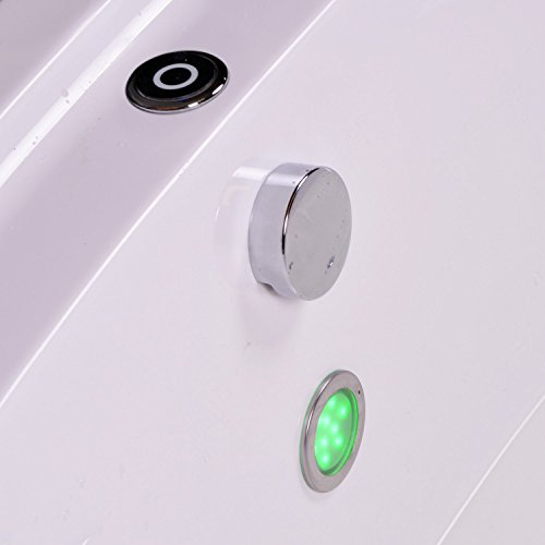 AQUADE 1xMaxi-LED Farblicht LED Unterwasser LED Badewanne Edelstahl Flach