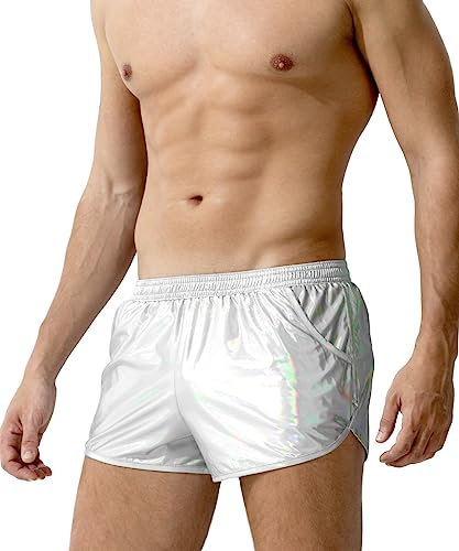 Casey Kevin Sexy Unterwäsche für Mann, Festival Outfit Herren, Glitzer Kurze Hose Herren