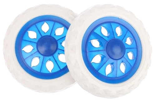 Sharplace 2X Roues en Mousse de Caoutchouc, Remplacement de Roue de Caddie, Portable, pour Caddie de Courses, Bleu