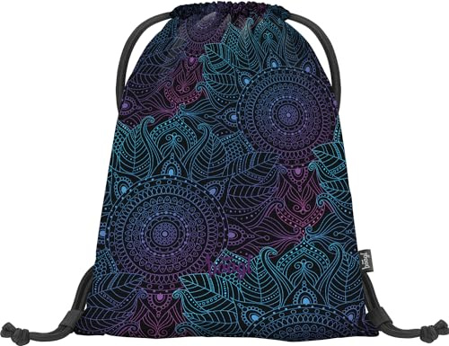 Baagl Turnbeutel für Mädchen und Damen - Schuhbeutel, Schule und Kindergarten Sportbeutel, Sportrucksack (Zen)