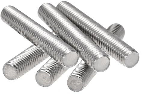 HiPicco 1/4-20 Fully All Threaded Rod & Studs, 120mm/4.72 Length, 304 Stainless Steel Right Hand Thread Screw for Furniture Anchor Bolts, Clamps, Hangers and U-Bolts 6 Pack