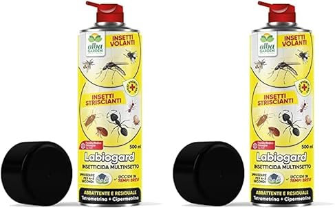 Albagarden - Insetticida Formiche E Scarafaggi Per Ambienti - Insetticida Multinsetto Contro Zanzare Mosche Vespe E Tutti Gli Insetti Volanti E Striscianti - Veleno Per Disinfestazione - Spray 500 ml