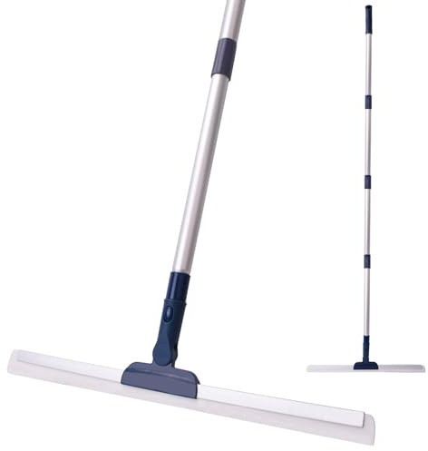 Asaiy Bodenabzieher & Fensterabzieher 45 cm – Schaumabzieher mit klappbarem 4-teiligem Griff – Hochwertiger Gummiwischer für Bad, Dusche, Garage & Fenster