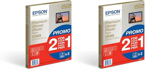Papier photo A4 brillant Epson Premium 255 g/m2, 30 feuilles (Lot de 2)