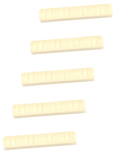 EPIGEIST 5pcs Beige Plastic Mandolin Nuts 8 String Replacement Accessories Lightweight and Wear Resistant Mandolin Instrument Strings Nut Fits 3cm Size Good Accessory for Players