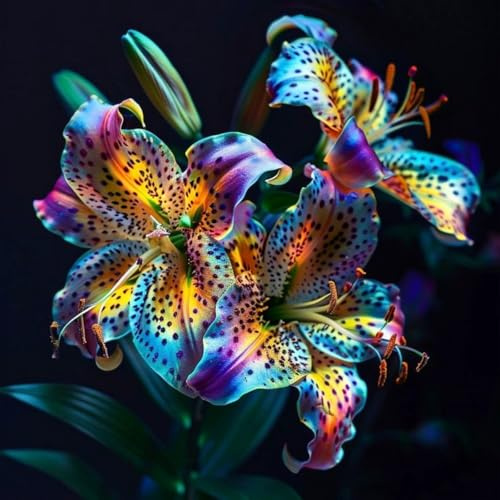 Gefüllte Blüten, Lilien Rhizome, MehrjäHrig Blühend Lilien, Winterhart Lilium, Beste Sorte, Für Garten, Lilium Rhizome,-2zwiebeln-I