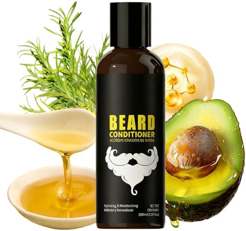 Après-shampoing pour homme - 100 ml - Huile adoucissante pour moustache - Hydratant - Pour coiffure, rasage, voyage, quotidien, maison, salon, spa, nuit