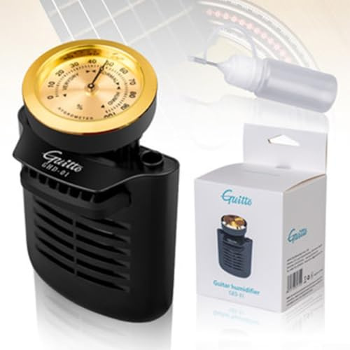Acoustic Guitar Humidifier With Hygrometer Water Bottle, Folk Classical Sound Hole Moisture Care Accessory Sponge Design For All Acoustic Guitars Humidity Control