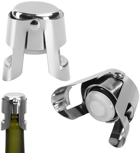 2 Pcs Champagne Bottle Stopper – Leak-Proof Sparkling Wine Stoppers, Reusable Champagne Sealer, Preserves Freshness