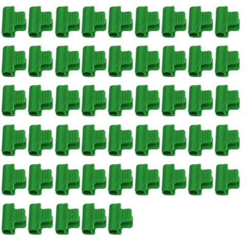 Aisuoka 50Pcs Greenhouse Clamps,Pipe Clamps for 16mm Plant Stakes,Row Cover Clips Garden Hoops Garden Clip