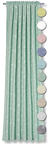 Neutex for you! Bretagne blickdichter Schal mit Multifunktionsband, Gardinenband, Vorhang, Gardine, 245 x 142 cm (H/B), 440267, mintgrün