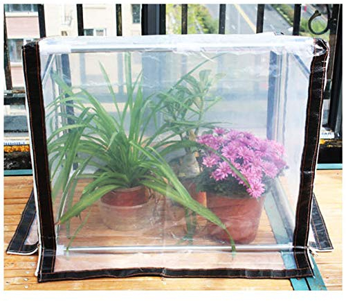 Kleines Mini Balkon Gewächshaus Pflanzenhaus Treibhaus Blumen-Topf-Abdeckung |Blume Pflanzgefäßtomaten Gemüsewachstum Haus Gartenarbeit Indoor Outdoor Garden Hinterteile - Länge 60 80 100 120 cm